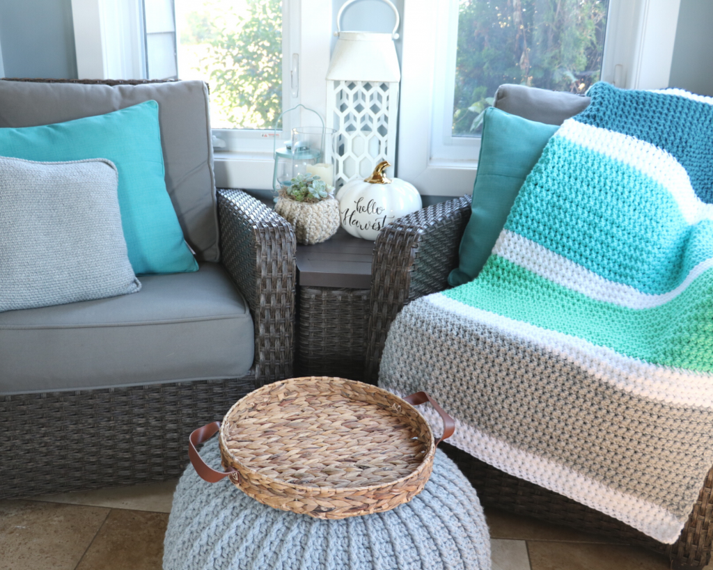 Calming Stripes Crochet Blanket