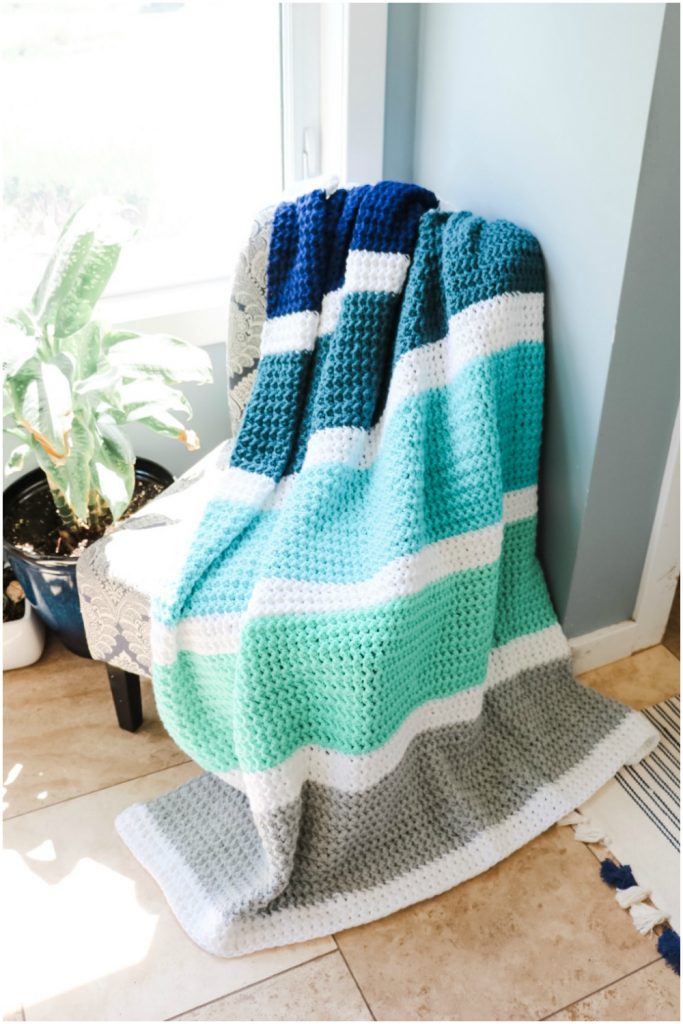 Calming Stripes Crochet Blanket