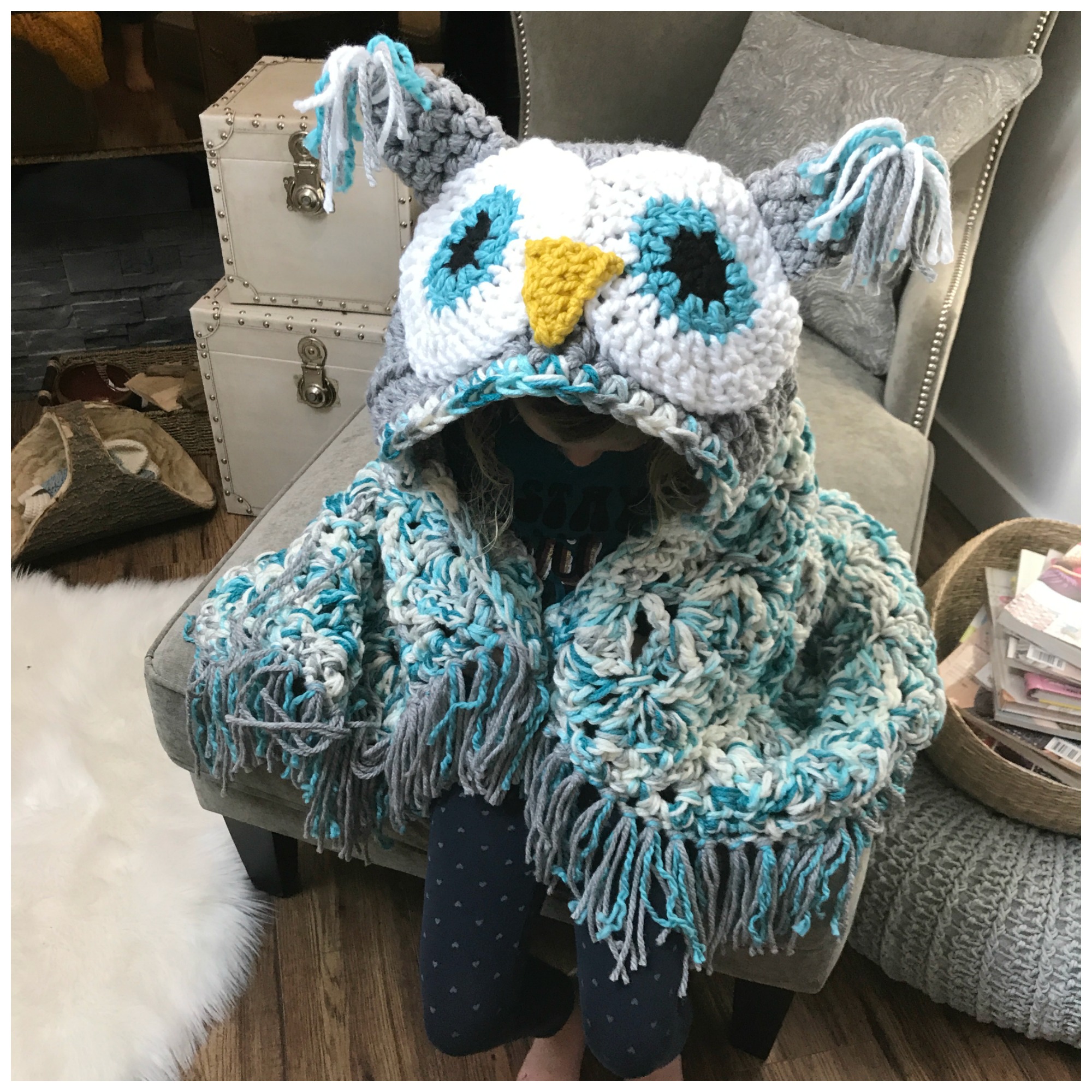 Crochet Hooded Owl Blanket! MJ's off the Hook Designs
