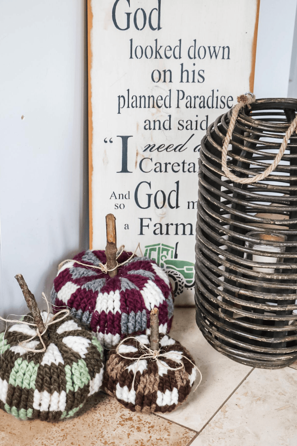 Crochet Bulky & Quick Plaid Pumpkins - MJ's off the Hook Designs