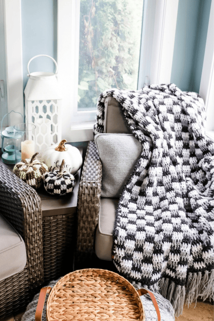 Crochet Bulky & Quick Plaid Pumpkins - MJ's off the Hook Designs