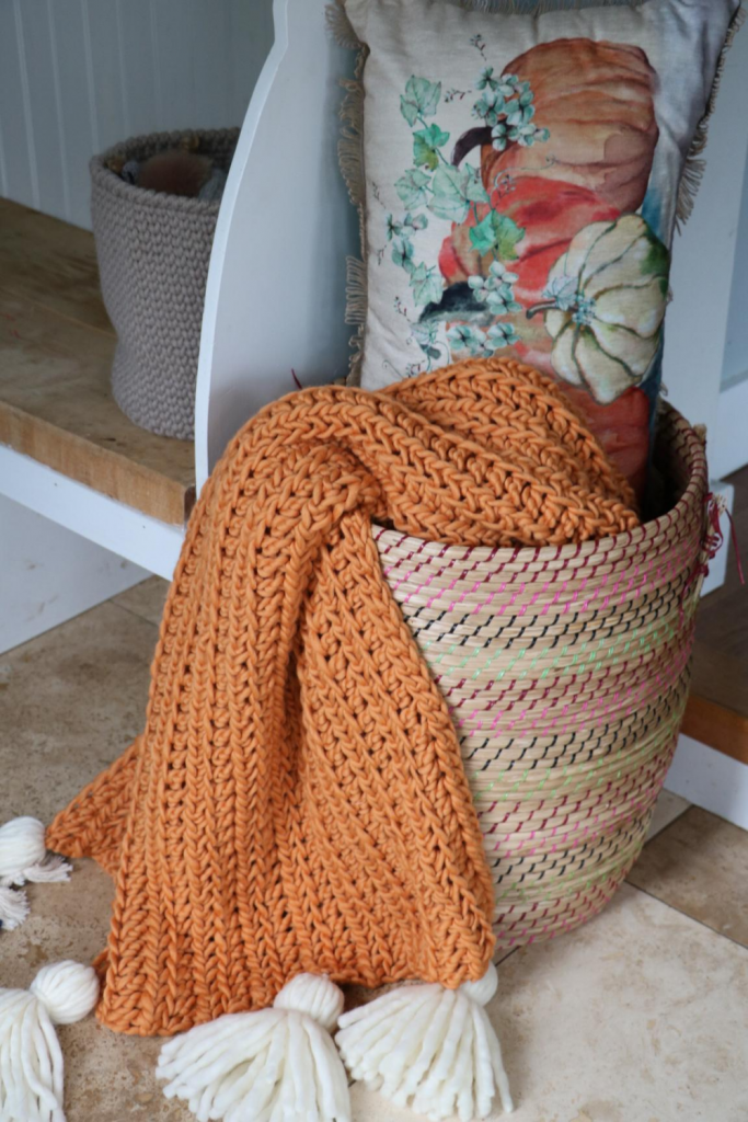 The Homecoming Throw: Chunky Crochet Blanket