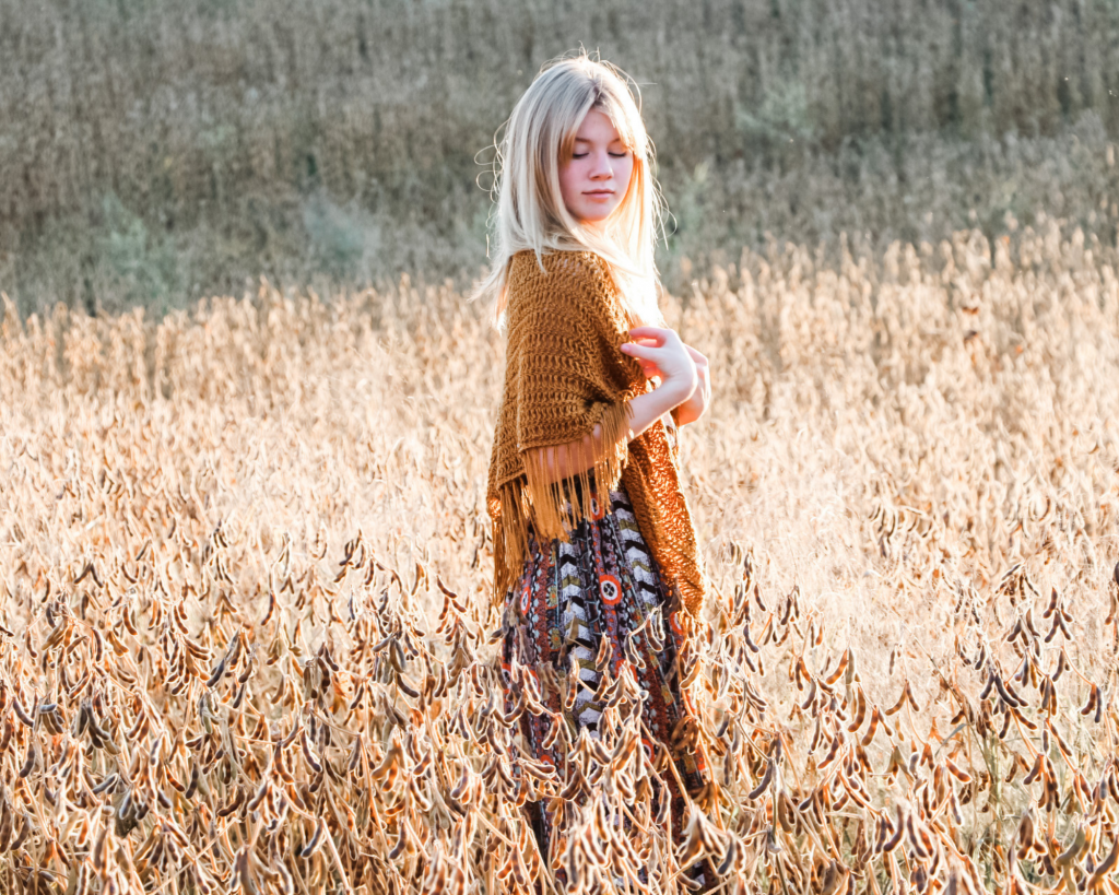 boho sunset shawl