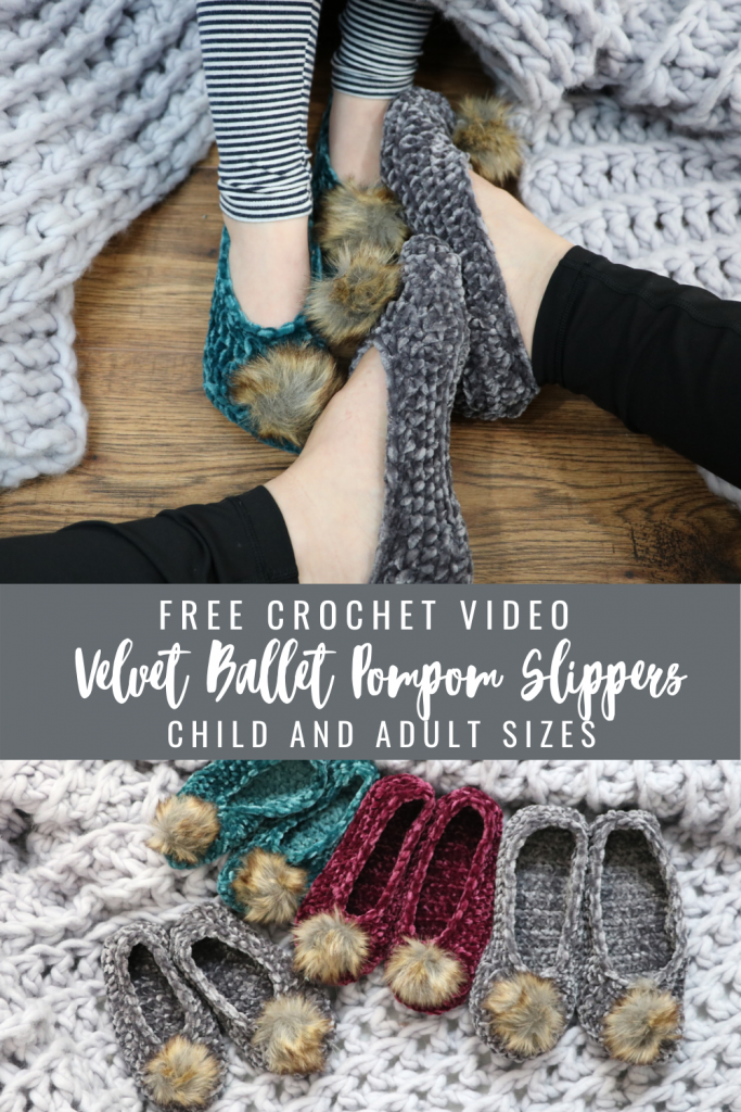 Quick Easy Velvet Ballet Slippers MJ s off the Hook Designs