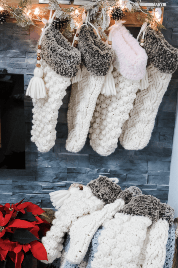 Fable Cable Crochet Stocking - MJ's off the Hook Designs