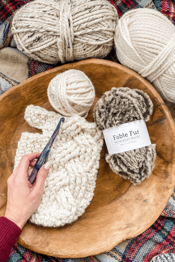 Fable Cable Crochet Stocking - MJ's off the Hook Designs