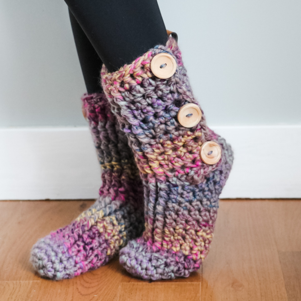 Crochet Slipper Boots Pattern