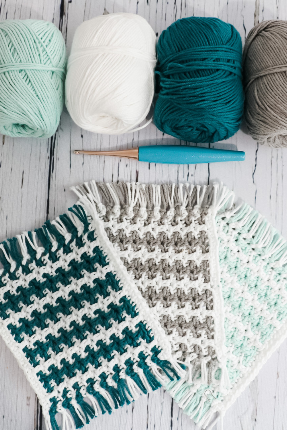 Mosaic Mug Rug Free Crochet Pattern MJ's off the Hook Designs