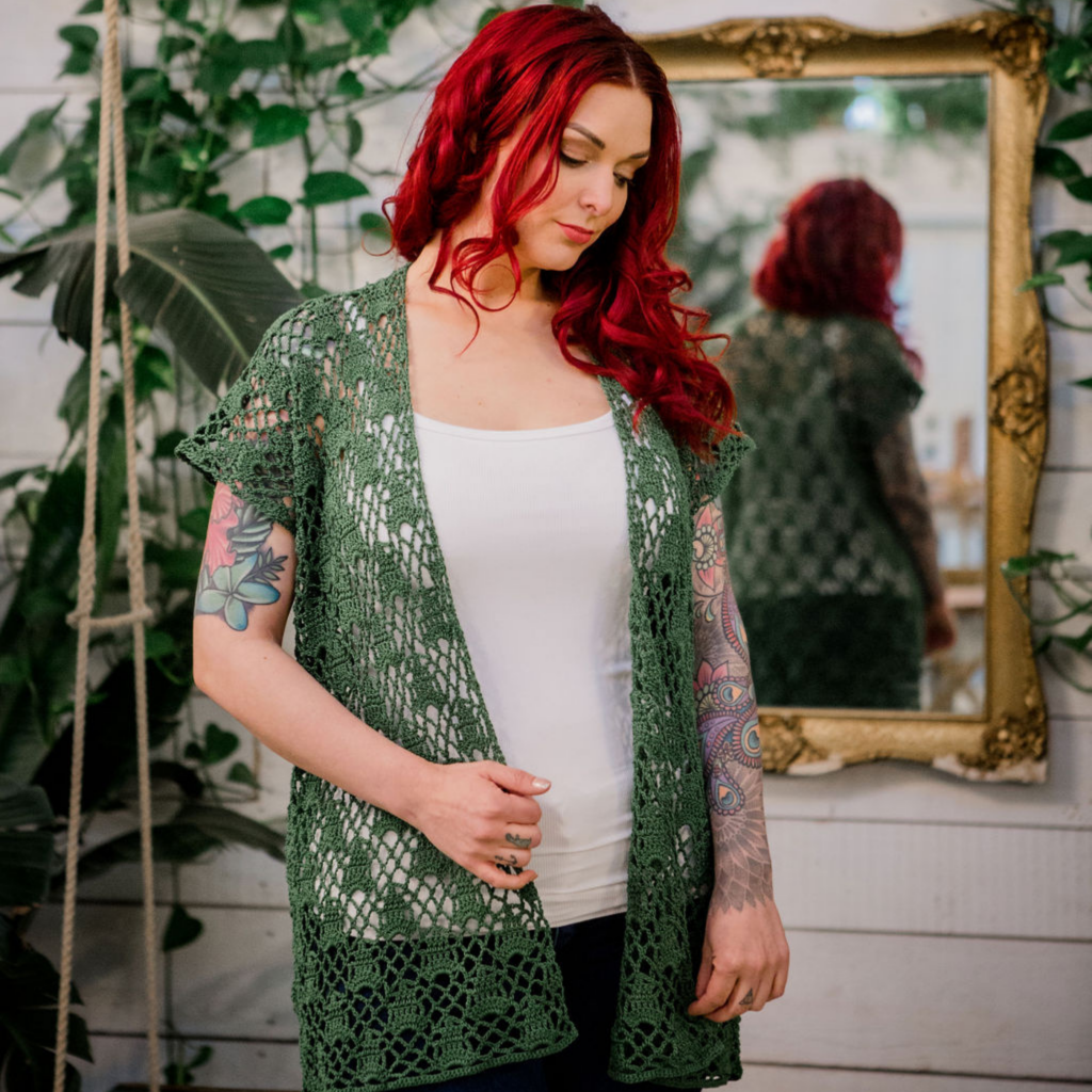 crochet sleeveless cardigan pattern 