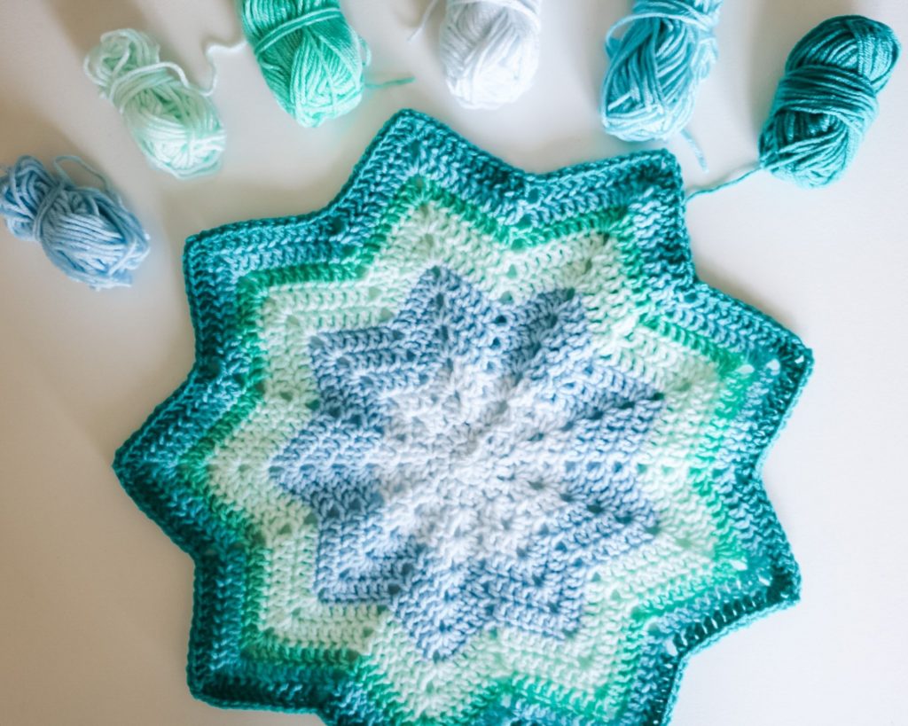 9 point star crochet pattern