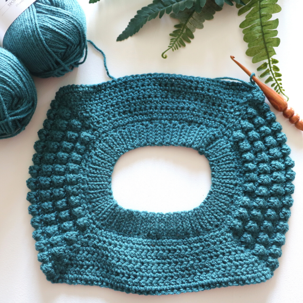 Bobble Sleeve Crochet Dress 