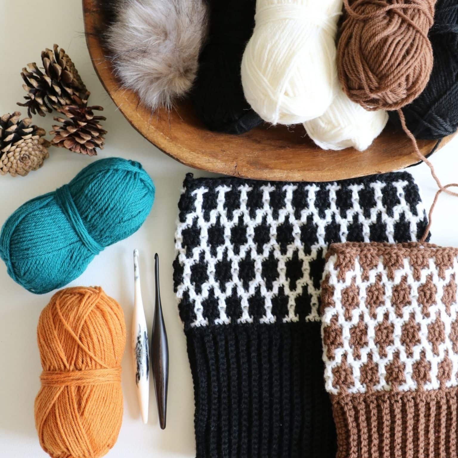 Mosaic Crochet Hat - Free Pattern - MJ's off the Hook Designs