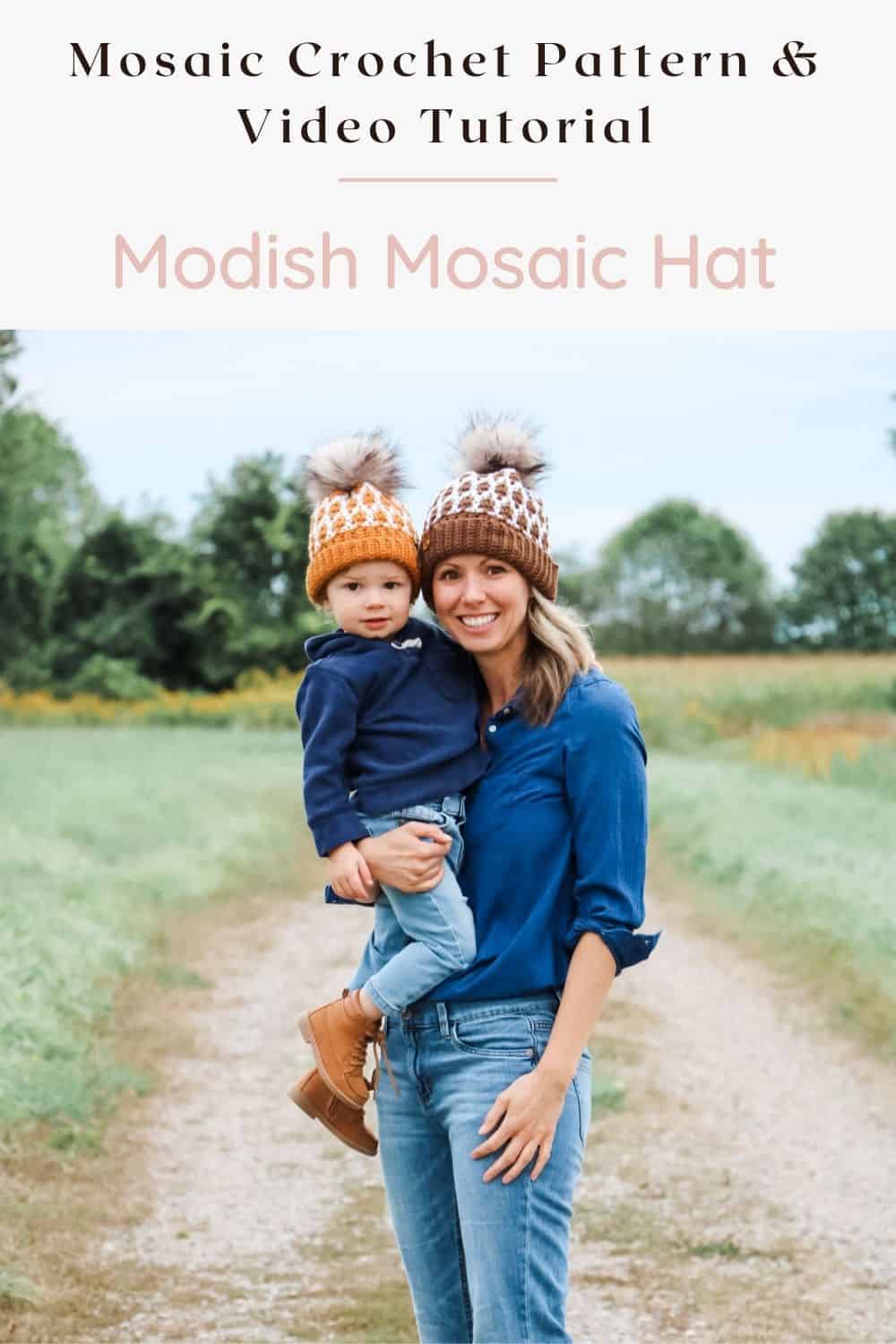 Mosaic Crochet Hat - Free Pattern - MJ's off the Hook Designs