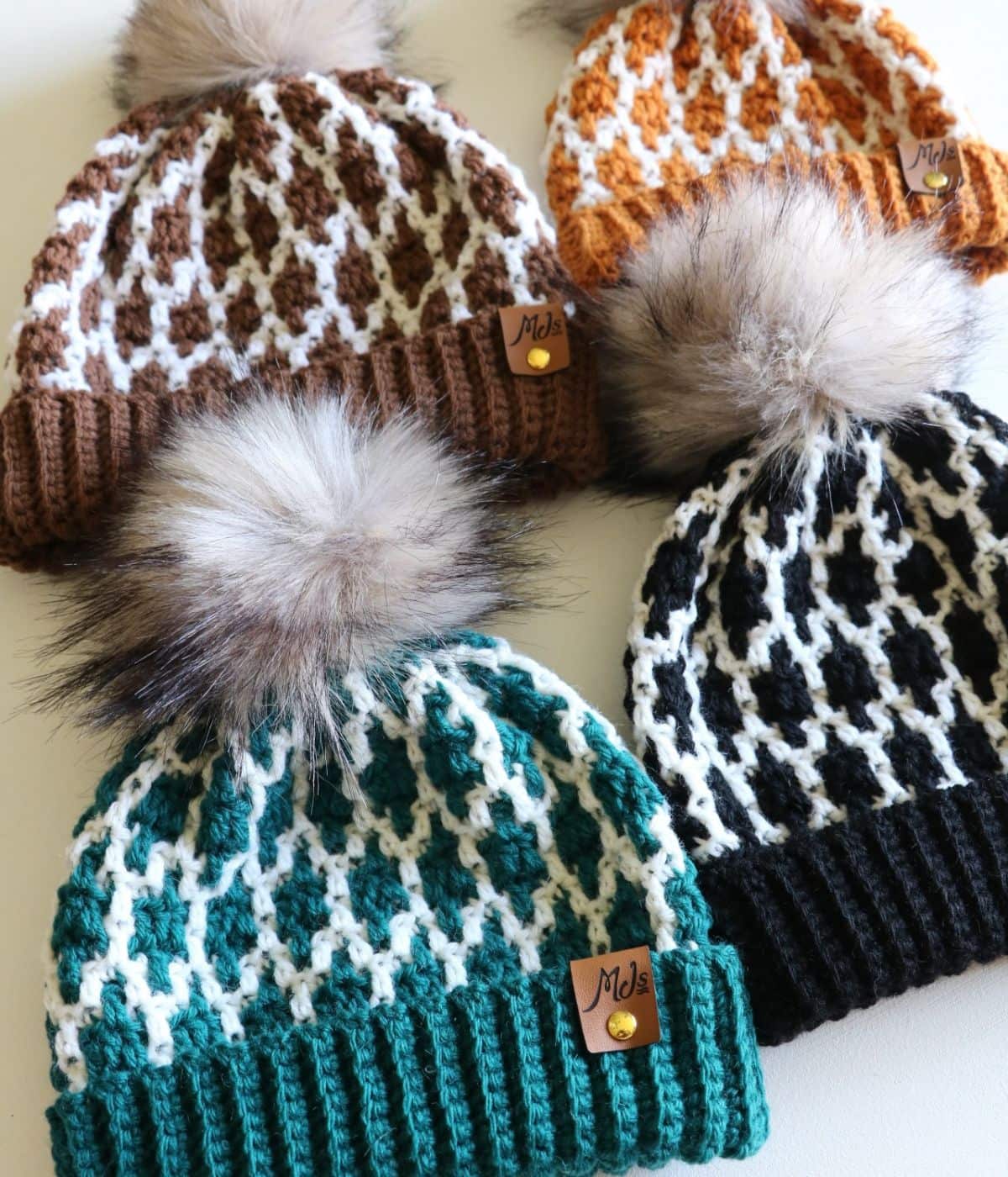 Mosaic Crochet Hat - Free Pattern - MJ's off the Hook Designs
