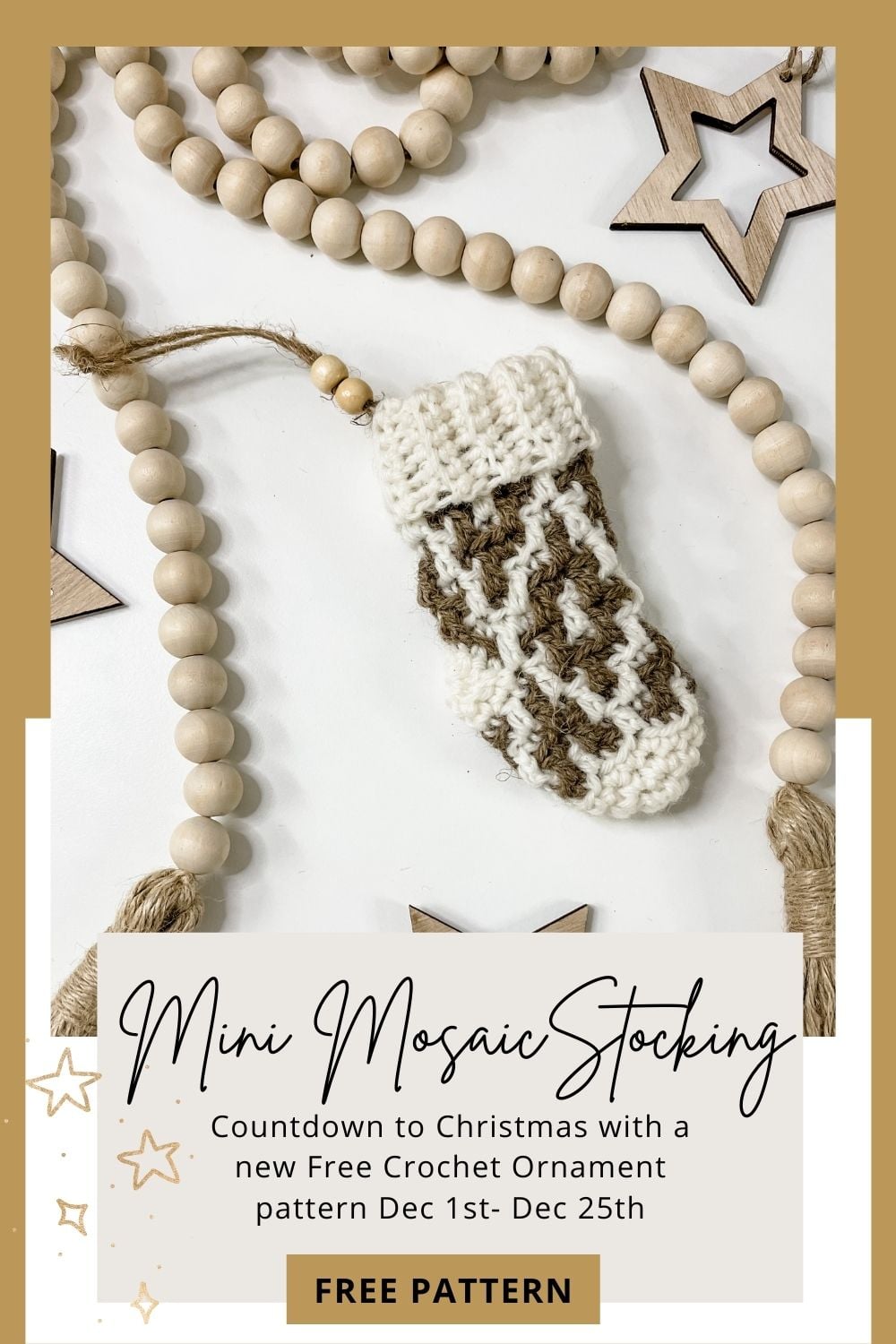 Mini Mosaic Stocking - Free Crochet Pattern - MJ's off the Hook Designs