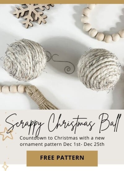 Get creative with this scrappy Christmas ball free pattern.