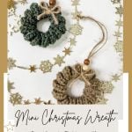 Mini Christmas Wreath crochet pattern.