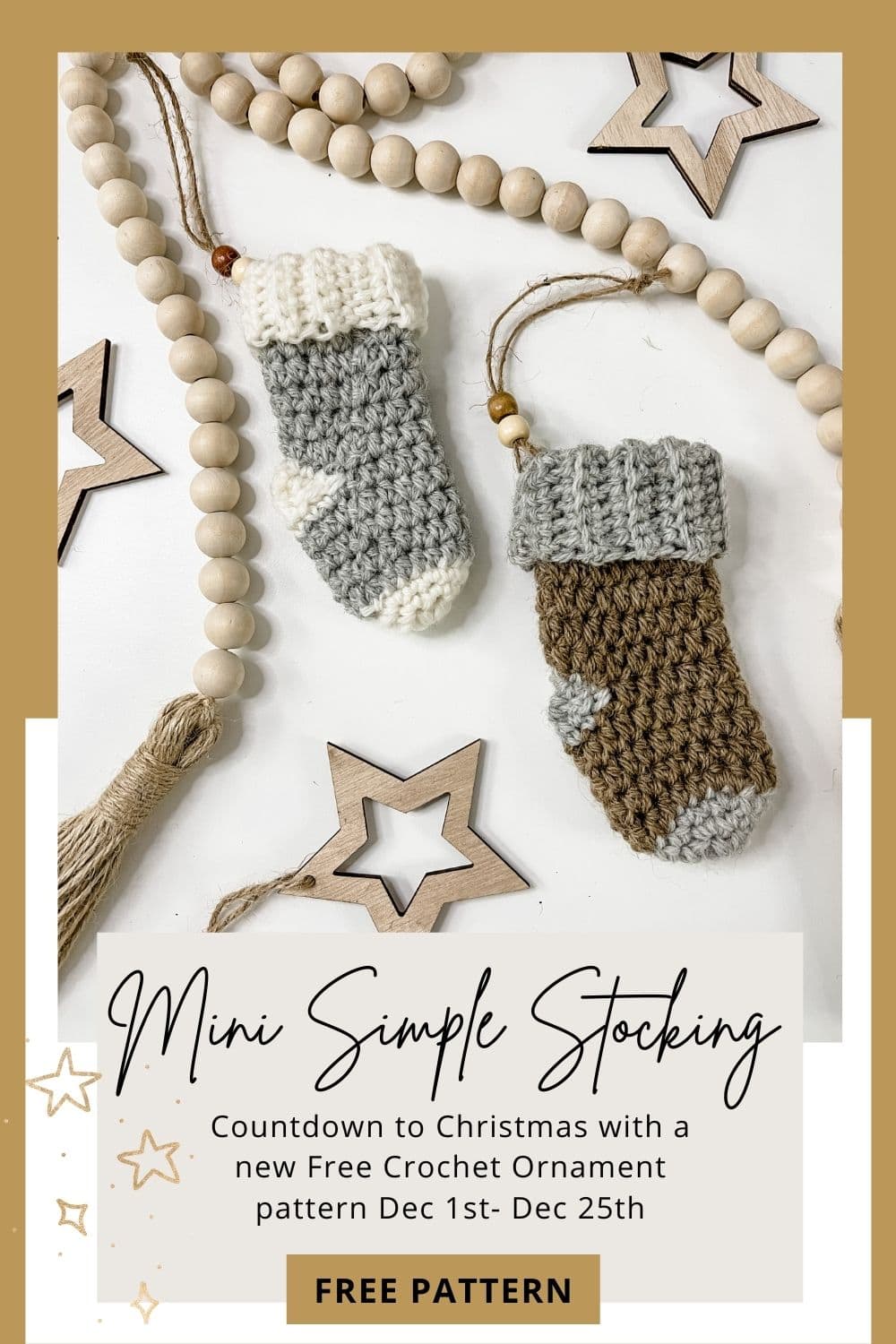 Mini Simple Stocking - Free Crochet Pattern - MJ's off the Hook Designs