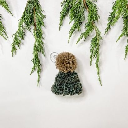 Mini Simple Hat Ornament - Free Crochet Pattern - MJ's off the Hook Designs