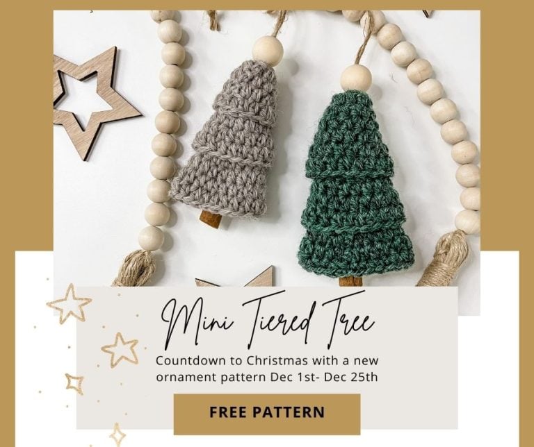 Mini tiered tree crochet pattern.