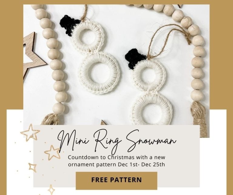 Mini snowman crochet pattern.