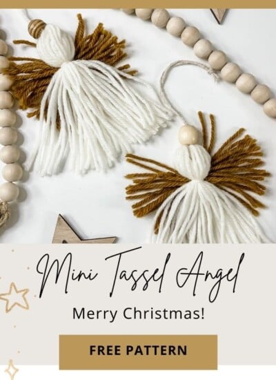 New mini tasseled angel ornament free pattern.