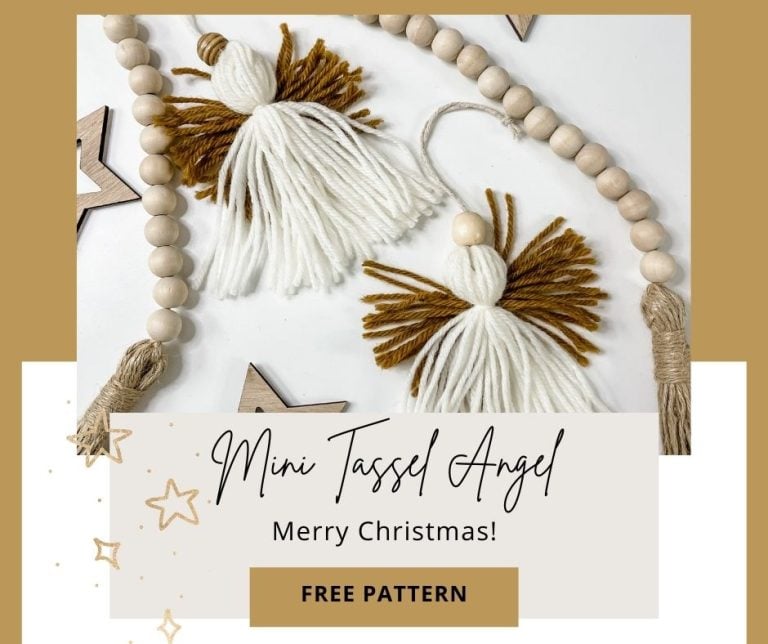 New mini tasseled angel ornament free pattern.