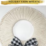 Free crochet pattern video tutorial for creating a stunning Holiday Yarn Wreath.