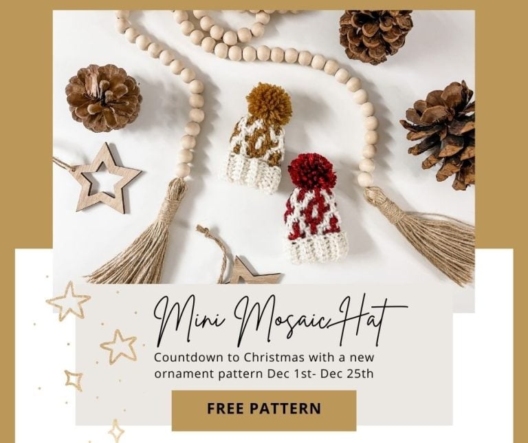 Mini Mosaic Hat crochet pattern.