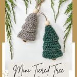 Mini-tiered tree ornament crochet pattern.