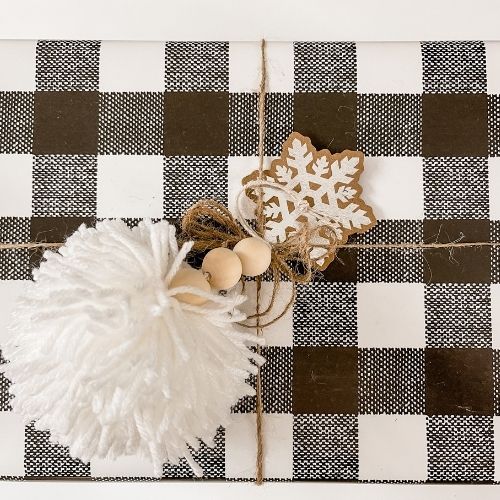 Boho Beaded Pompom Ornament