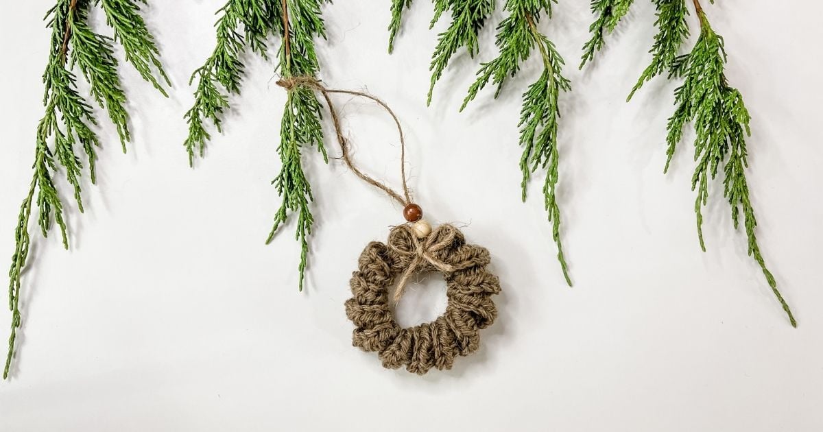 Mini Christmas Wreath Free Crochet pattern MJ's off the Hook Designs