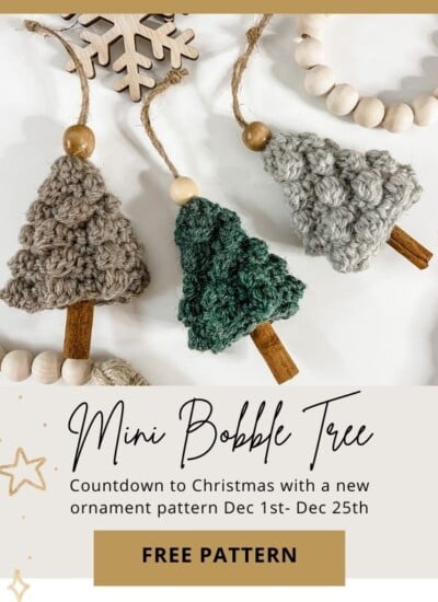 Cinnamon bobble tree crochet pattern.