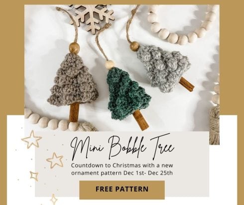 Cinnamon Bobble Tree - Free Crochet Pattern - MJ's off the Hook Designs