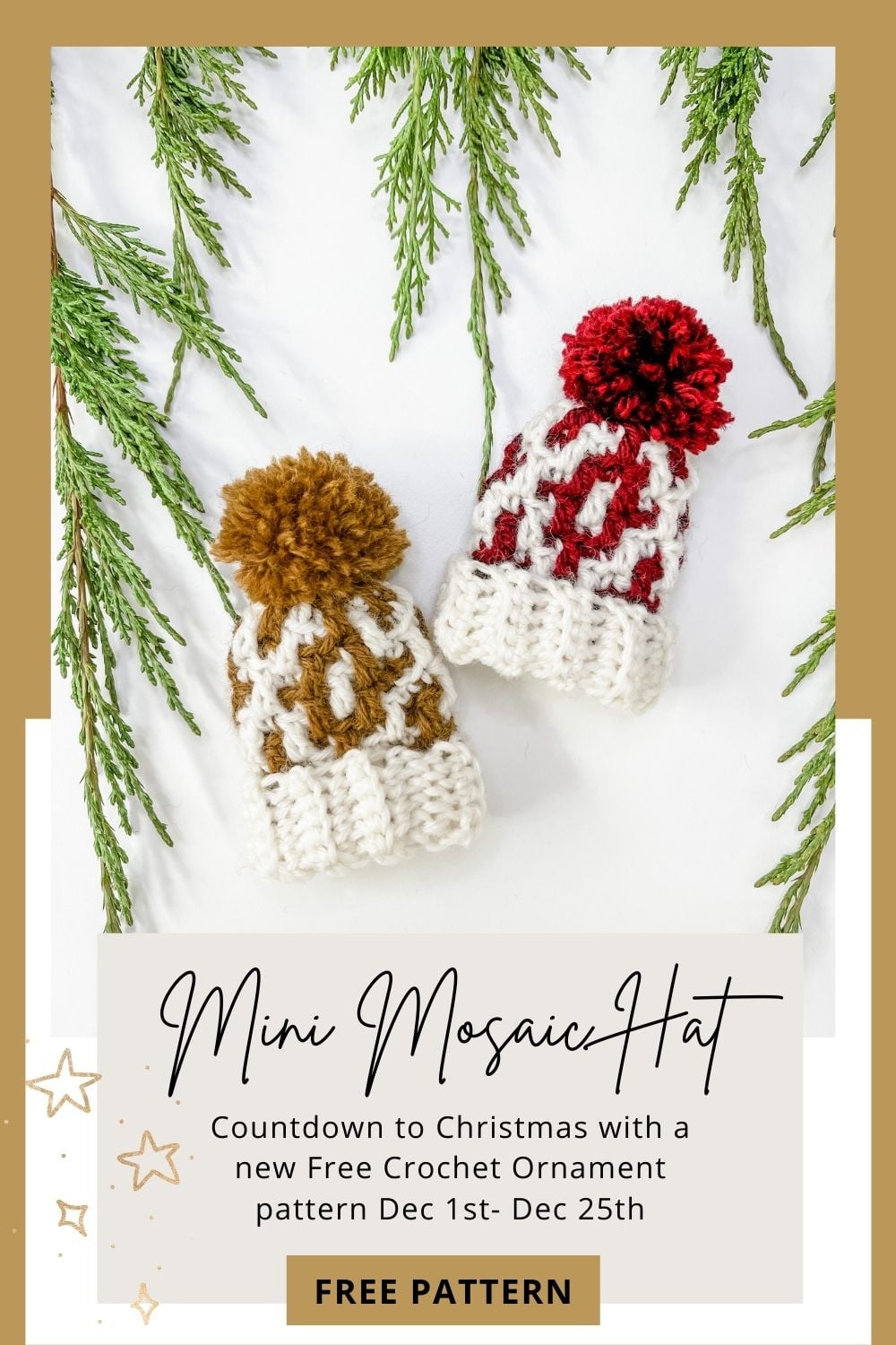 Mini Mosaic Hat - Free Crochet Pattern - MJ's off the Hook Designs