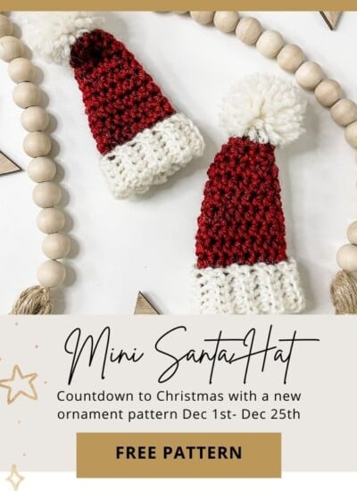 Crochet Pattern: Mini Santa Hat.