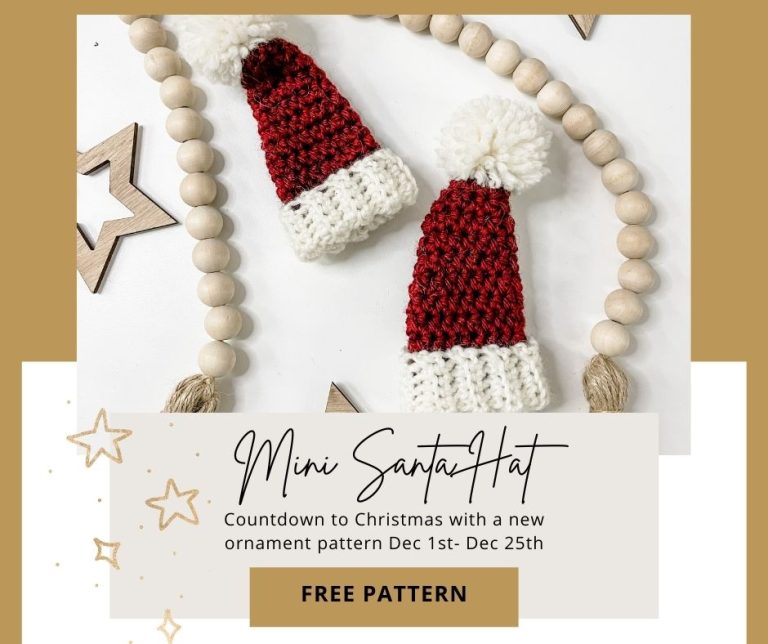 Crochet Pattern: Mini Santa Hat.