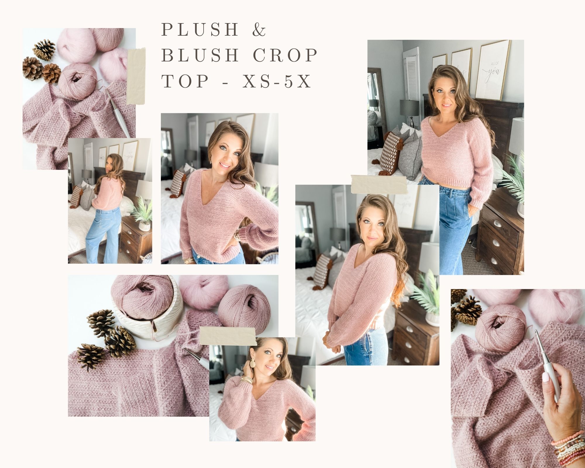 Plush & Blush Crop Top - Crochet Pattern - MJ's off the Hook Designs