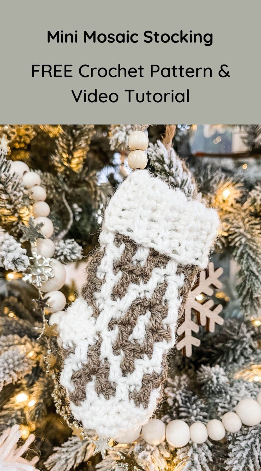 Mini Mosaic Stocking - Free Crochet Pattern - MJ's off the Hook Designs