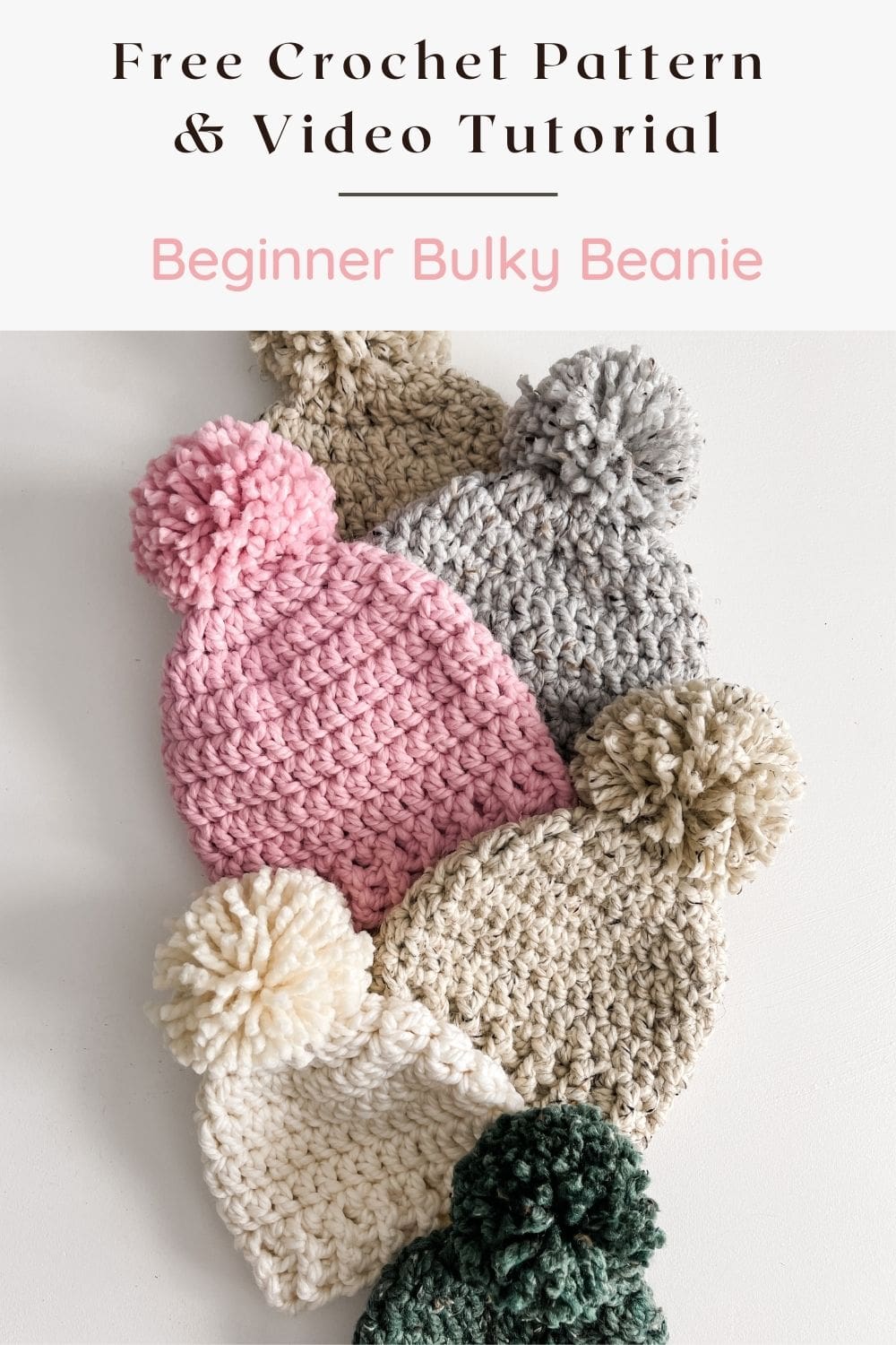Beginner Bulky Beanie - Free Crochet Pattern - MJ's off the Hook Designs