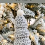 Mini tiered tree ornament free crochet pattern & video tutorial.