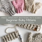 Find a collection of free knitting patterns perfect for beginners looking to make their own pair of bulky mittens.
