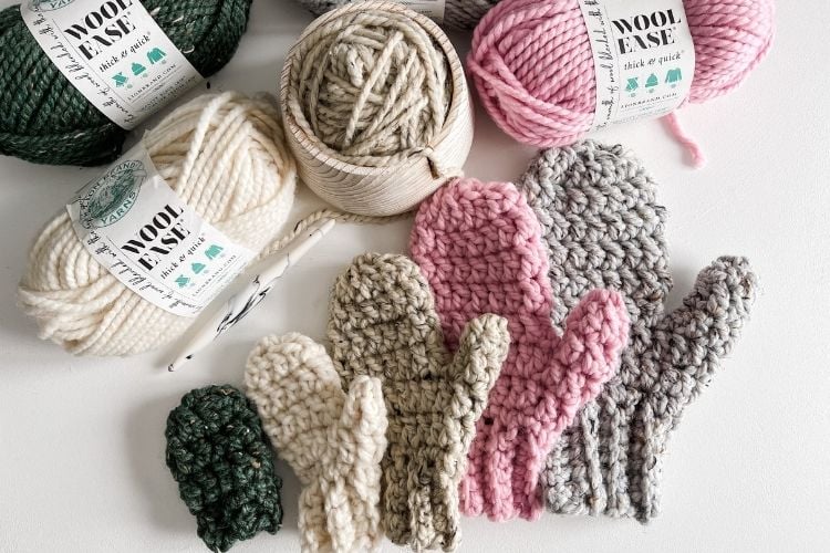 Beginner Bulky Mittens - Free Crochet Pattern - MJ's off the Hook