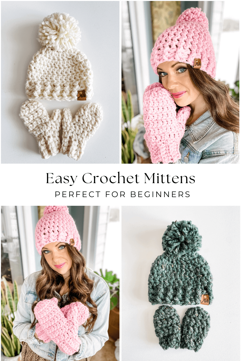 Beginner Bulky Mittens - Free Crochet Pattern - MJ's off the Hook Designs