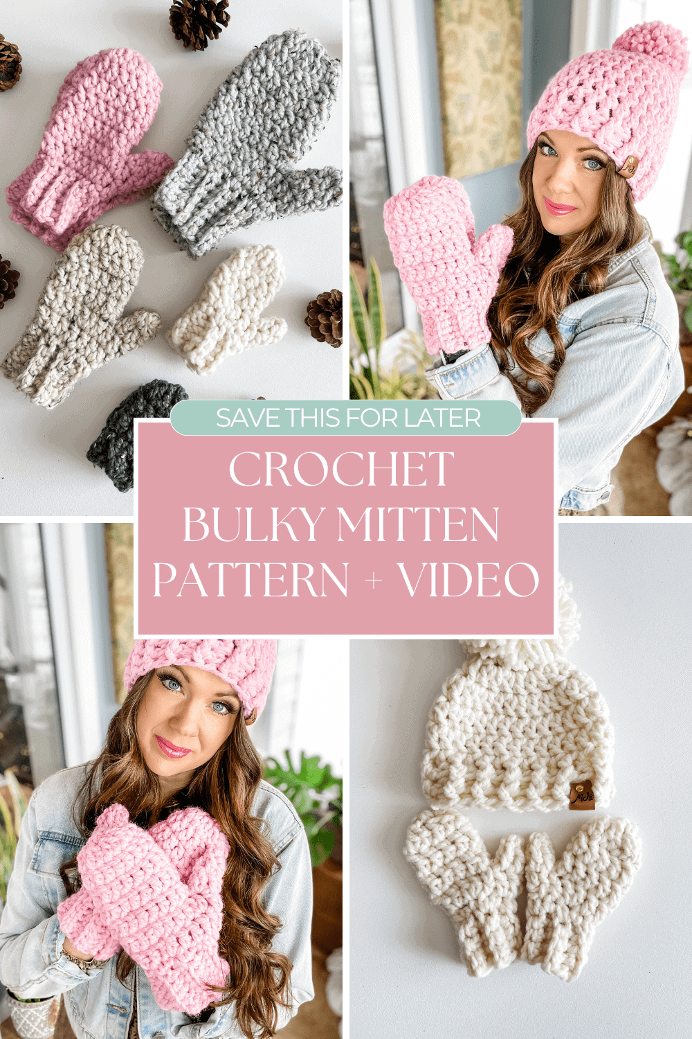Beginner Bulky Mittens - Free Crochet Pattern - MJ's off the Hook Designs