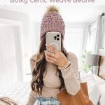 Bulky crochet pattern and video tutorial for a celtic weave beanie.