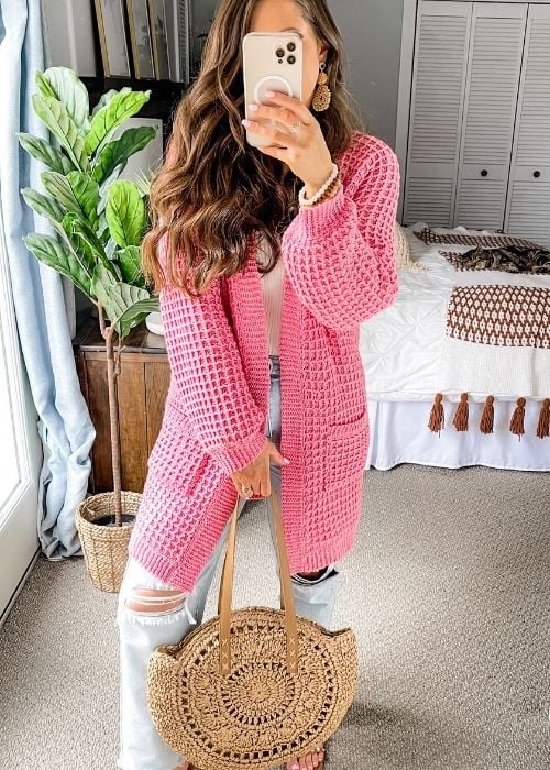 Waffle Stitch Cardigan Crochet Pattern MJ s off the Hook Designs
