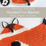 Learn how to make a cozy Hooded Fox blanket with this free video tutorial.