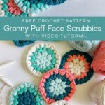 Free crochet pattern for puffy bubbles with video tutorial.