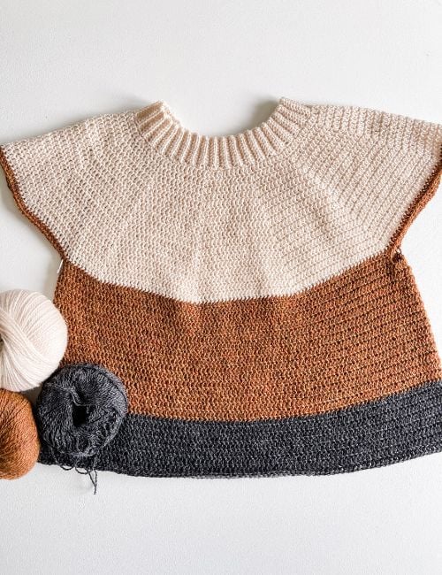 Rocky Mountain Colourblock Crochet Sweater